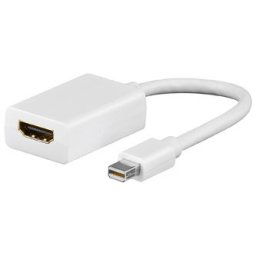 Videó átalakító, mini DisplayPort hím - HDMI nő, HDMI 1.3 - Standard, fehér, ELADÓ