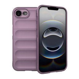 Szilikon telefonvédő (ütésállóság, kameravédő, 3D) LILA Apple iPhone 16e
