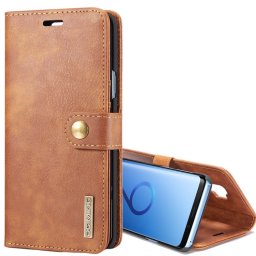 DG.MING Wallet tok 2 az 1-ben Samsung Galaxy S9 Plus barna színhez