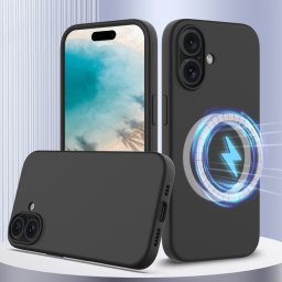 RUBBER MAGSAFE Szilikon burkolat Apple iPhone 16 fekete
