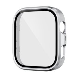 PC FULL COVER Műanyag védőtok üveggel Huawei Watch Fit 4 Pro ezüst színben