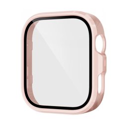 PC FULL COVER Műanyag tok üveggel Huawei Watch Fit 4 Pro rózsaszín