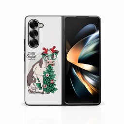 MY ART Karácsonyi dizájnnal ellátott tok Samsung Galaxy Z Fold6 5G MERRY CHRISTMAS (074)