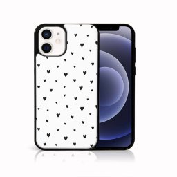 MY ART Védőtok Apple iPhone 12 mini BLACK HEARTS készülékhez (167)