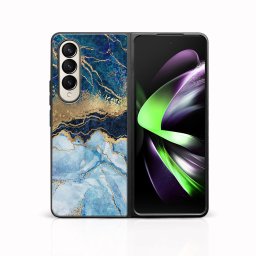 MY ART Védőtok Samsung Galaxy Z Fold 3 5G BLUE MARBLE készülékhez (141)