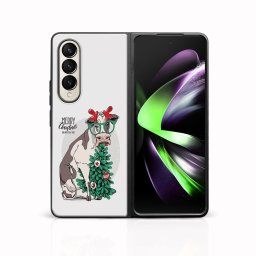 MY ART Karácsonyi mintás tok Samsung Galaxy Z Fold 3 5G MERRY CHRISTMAS (074)