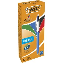 BIC Golyóstoll, 0,32 mm, nyomógombos, négyszínű, BIC "4 Colours Original"