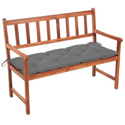 vidaXL tömör akácfa kerti pad párnával 120 cm