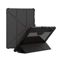NILLKIN BUMPER PRO szilikon telefonvédő (aktív FLIP, ütésállóság, asztali tartó) FEKETE Samsung Galaxy Tab S10 FE LTE (SM-X520), Galaxy Tab S10 FE WIFI (SM-X526)