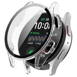 PC FULL COVER Műanyag borítás üveggel Samsung Galaxyhoz Watch 7 40mm átlátszó