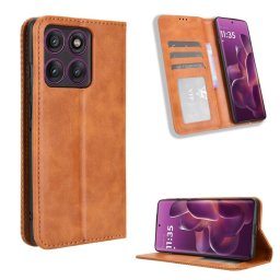 BUSINESS Pénztárca tok Motorola Edge 60 Pro barna színben