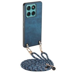 VINTAGE ROPE Kötéllel ellátott tok Motorola Edge 60 / Edge 60 Fusion kék