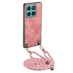 VINTAGE ROPE Tok zsinórral Motorola Edge 60 / Edge 60 Fusion rózsaszín