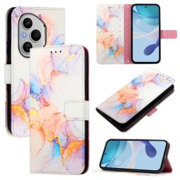 ART MARBLE Pénztárca tok Honor 400 Pro 5G WHITE ORANGE