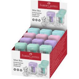 FABER-CASTELL Hegyező, egylyukú, tartályos, display, FABER-CASTELL, pasztell színek