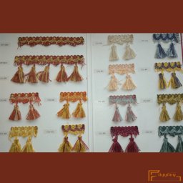 (13 szín) Organza szalagos paszomány fazon 9689 (Csüngő nélküli)