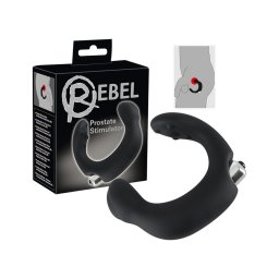 Rebel - íves prosztata vibrátor és masszírozó (fekete)