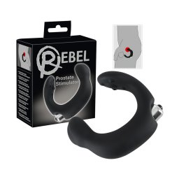 Rebel - íves prosztata vibrátor (fekete)