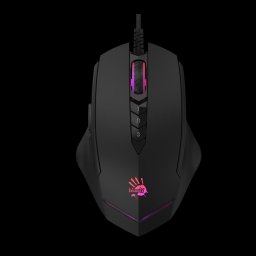 A4tech Bloody Mouse V8M Max, háttérvilágítású játékegér, 12000 DPI, USB, fekete, fekete
