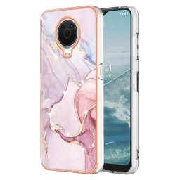 IMD MARBLE Védőburkolat Nokia G10 / G20 ROSE GOLD
