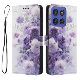 ART Pénztárca tok Motorola Edge 60 / Edge 60 Fusion PURPLE ROSE