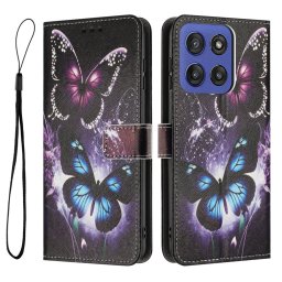 ART Pénztárca tok Motorola Edge 60 / Edge 60 Fusion BUTTERFLIES készülékhez