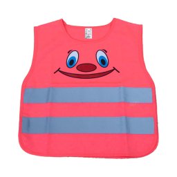 Láthatósági mellény gyerekeknek Smile rózsaszín