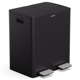 Klarstein EcoVista, hulladékgyűjtő komposztálóval, 40 l + 3 l/tároló + komposztáló, Soft-Close (KG28-40L-sch)
