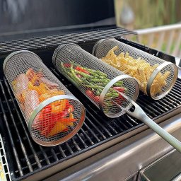 3db Luxus Gördülő Grillező Kosár