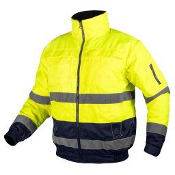 NEO TOOLS Láthatósági munkavédelmi kabát, szigetelt, sárga, 3 az 1-ben, L 81-714-L