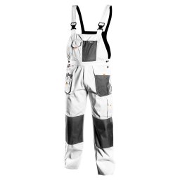 NEO TOOLS Kantáros Munkásnadrág, HD, fehér L/53 81-140-L