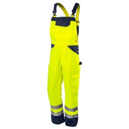 NEO TOOLS Láthatósági kantáros munkanadrág, lélegző, 240gsm, Polyester+pamut, sárga, S 81-777-S