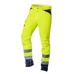 NEO TOOLS Láthatósági Munkásnadrág, VISIBILITY, 60% pamut, 40% polyester, 260 gsm, citromsárga, S 81-792-S