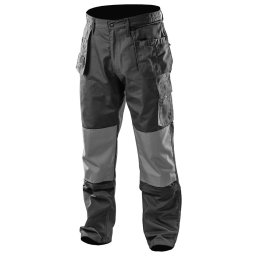 NEO TOOLS Munkásnadrág, HD, L/52 65% poliészter, 35% pamut, 267g/m2, térdprotektor zseb, térd alatt lezippzározható, L 81-230-L