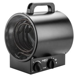 NEO TOOLS Ipari Elektormos hősugárzó termosztáttal 3kW, ipari, szabadonálló, 291 m3/h 2 év garanciával 90-066