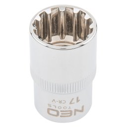 NEO TOOLS Dugókulcs 17mm, 1/2", SPLINE 25 év garanciával 08-589
