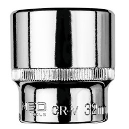 NEO TOOLS Dugókulcs 32mm, 1/2", hatlapú 25 év garanciával 08-432