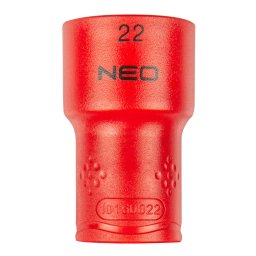 NEO TOOLS Dugókulcs 6-lapú 1/2" 22mm 1000V, szigetelt 25 év garanciával 01-191