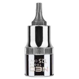 NEO TOOLS Torxdugókulcs 1/2'' T25, 55mm 25 év garanciával 08-751