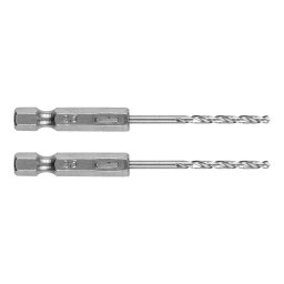 GRAPHITE Csigafúró, 1/4" hatszög szárral, HSS DIN 338, 2,5mm, 2db/cs 54T701