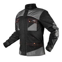 NEO TOOLS Karcsúsított(Slim fit) Munkavédelmi kabát, HD,, 60% pamut, 37% polyester, 3% elastane, 285 g/m2, S 81-218-S