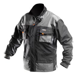 NEO TOOLS Munkavédelmi kabát, HD, L/52 65% poliészter, 35% pamut, 267g/m2, vékony fényvisszaverő csíkok 81-210-L