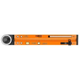 NEO TOOLS Szögmérő alumínium házas, vízmértékkel, jelölő ceruzával 72-225