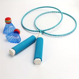 Egy pár ütő +2 labda, beltéri Tollaslabda