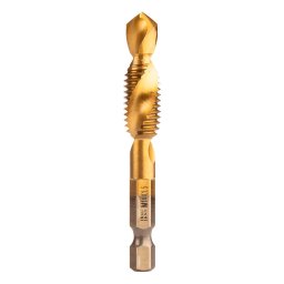 NEO TOOLS Gépi menetfúró, 2az1ben előfúró éllel, HSS-Titán, M10X1,5mm, hatszög szárral 08-956