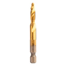 NEO TOOLS Gépi menetfúró, 2az1ben előfúró éllel, HSS-Titán, M6X1mm, hatszög szárral 08-953