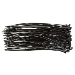 TOPEX KÁBELKÖTEGELŐ, gyorskötöző, 2,5mm x 200mm, fekete, 100db 44E972