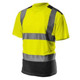 NEO TOOLS Láthatósági Munkavédelmi póló, sárga, sötét alsó résszel, XXL 81-730-XXL