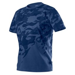 NEO TOOLS Munkavédelmi póló, CAMO Navy, tengerészkék, terepmintás, 100% pamut, L 81-603-L