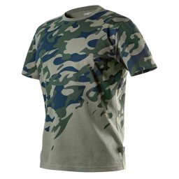 NEO TOOLS Munkavédelmi póló, CAMO, terepmintás, olíva, 100% pamut, 180g/m2, L 81-613-XL